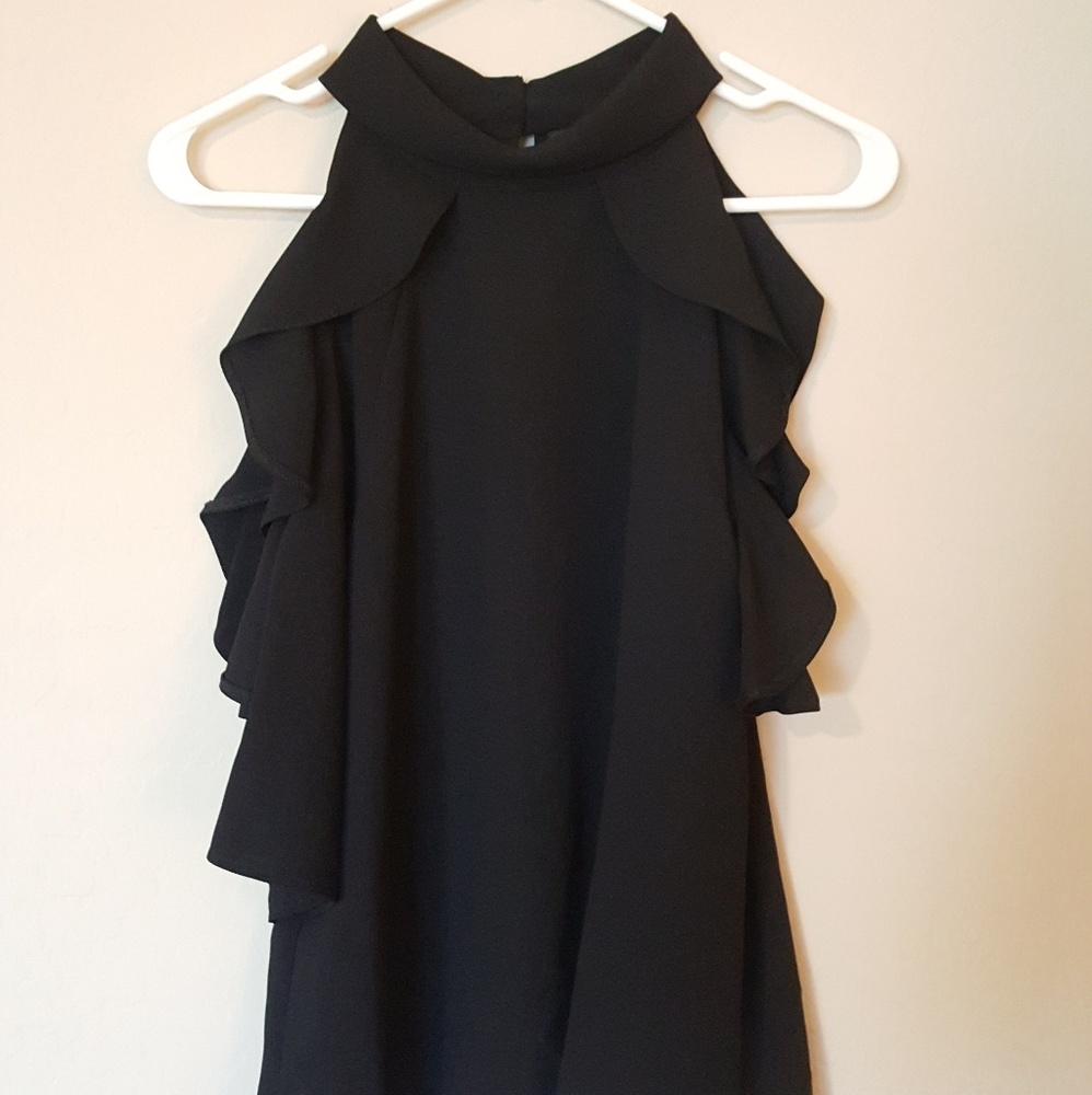 Topshop Cold Shoulder Halter Top